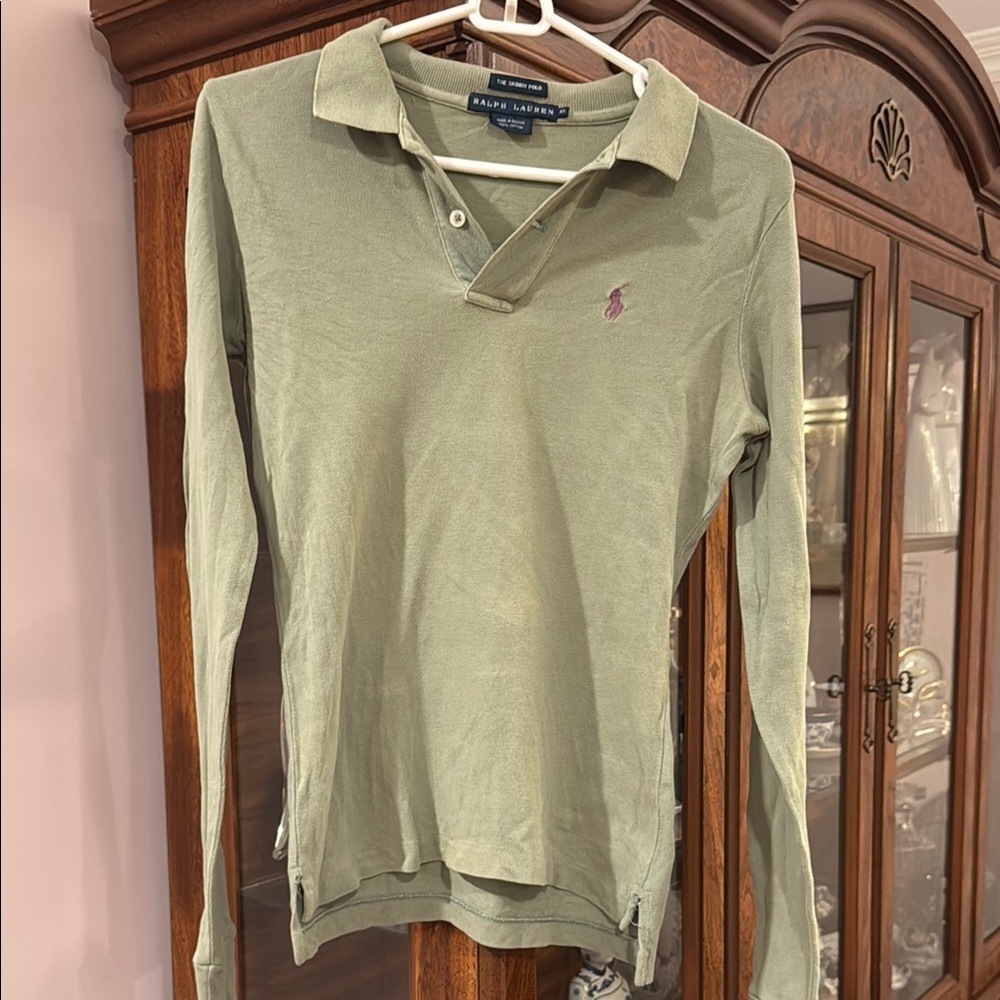 Ralph Lauren Green Long Sleeve Polo Shirt
